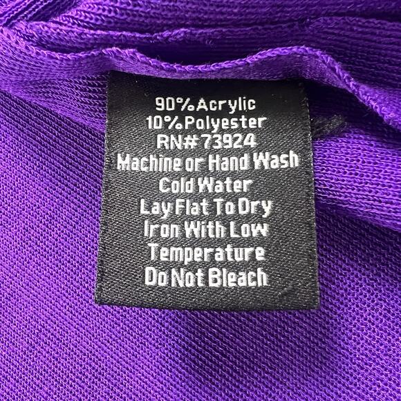 Misook Women Solid Purple Acrylic Knit Tank Sleeveless Scoop Neck Top Classic 3X - Picture 5 of 6